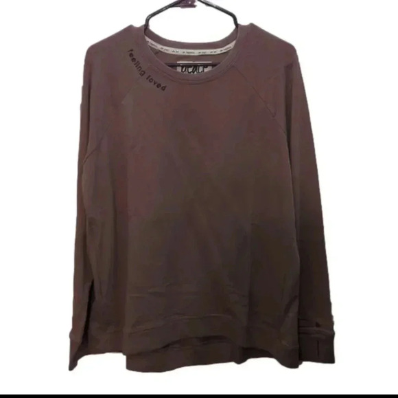 Peace Love World French Terry Pullover Sweatshirt Wistful Mauve - Picture 1 of 10